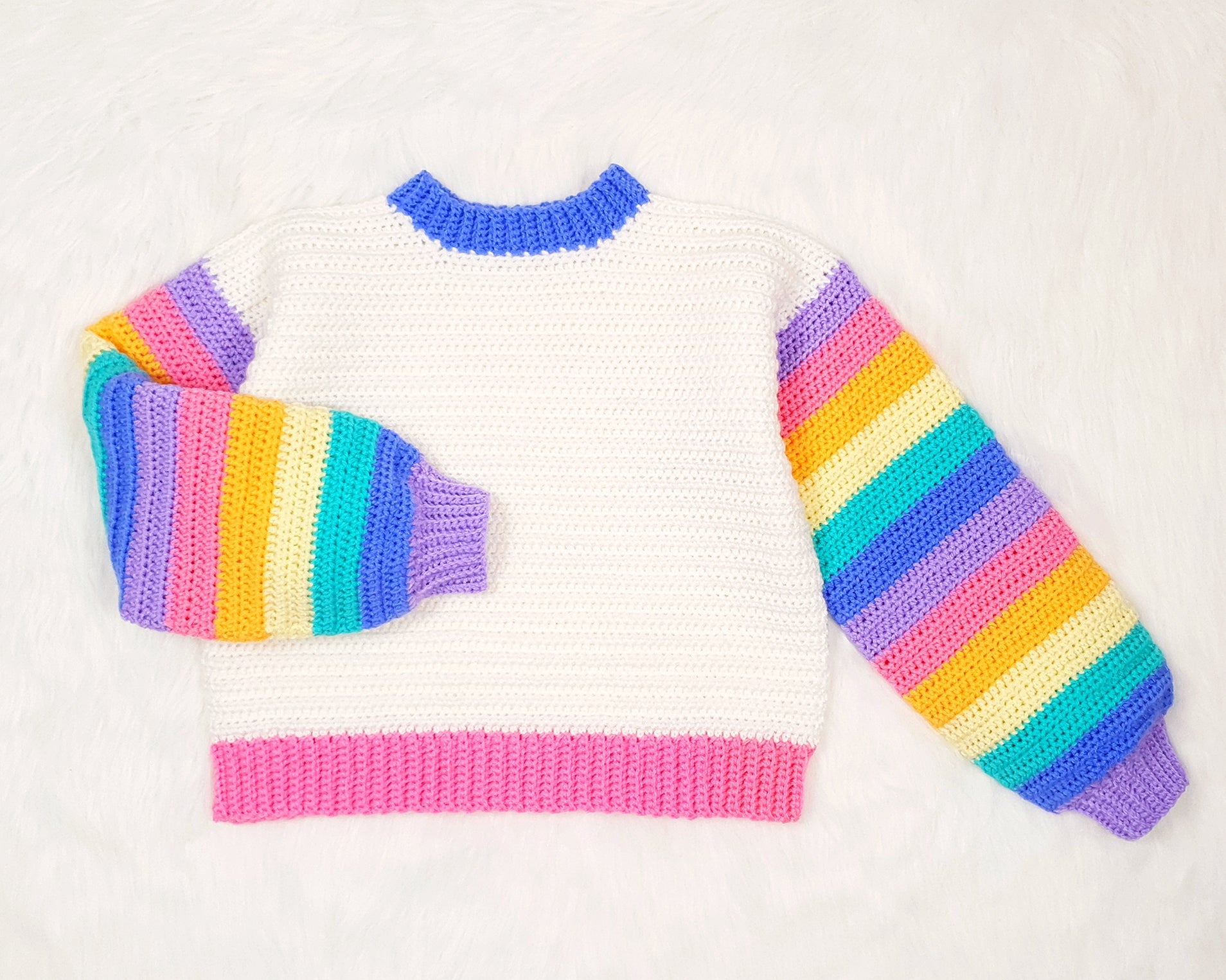 Crochet Pattern: The Rainbow Block Sweater