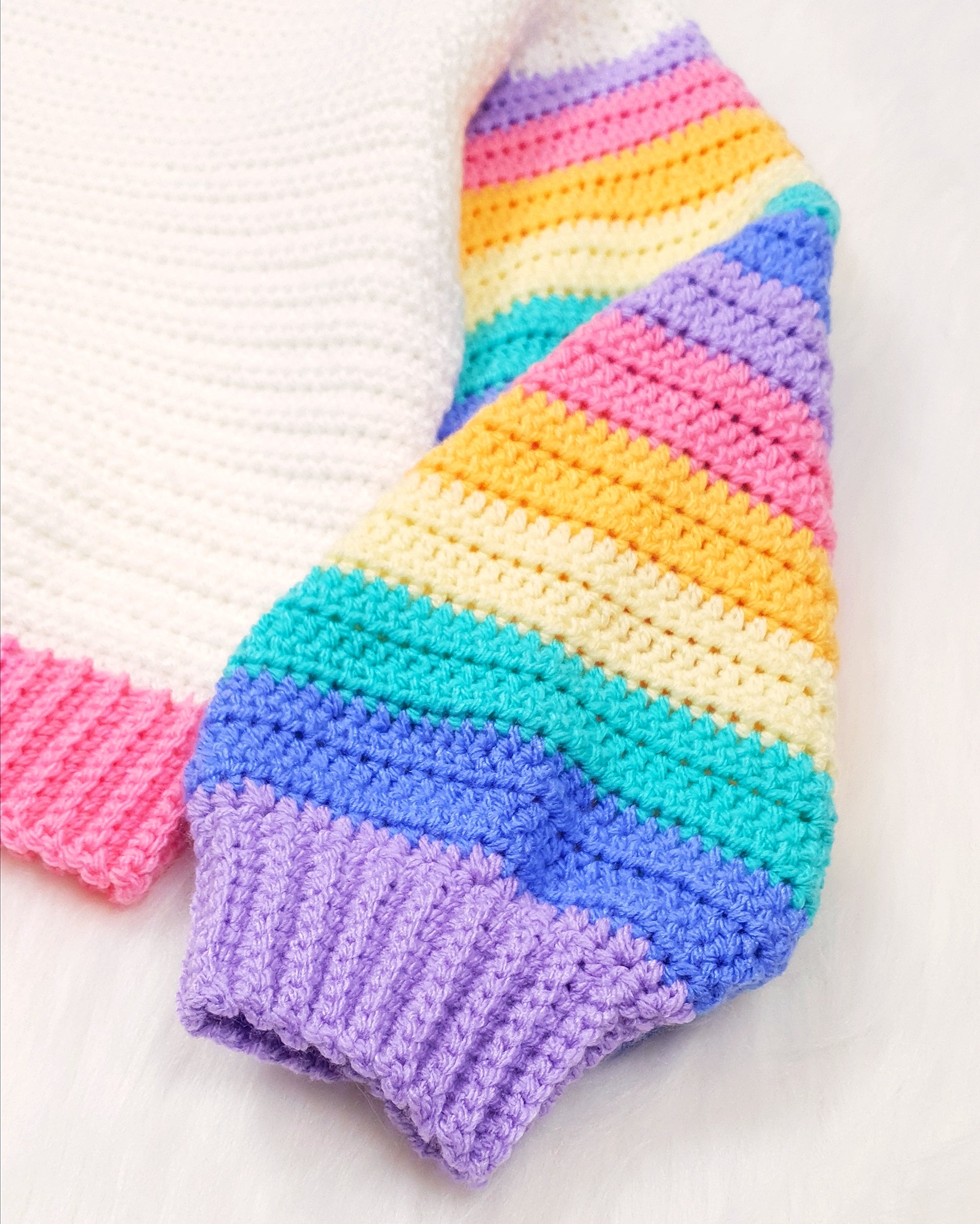 Crochet Pattern: The Rainbow Block Sweater