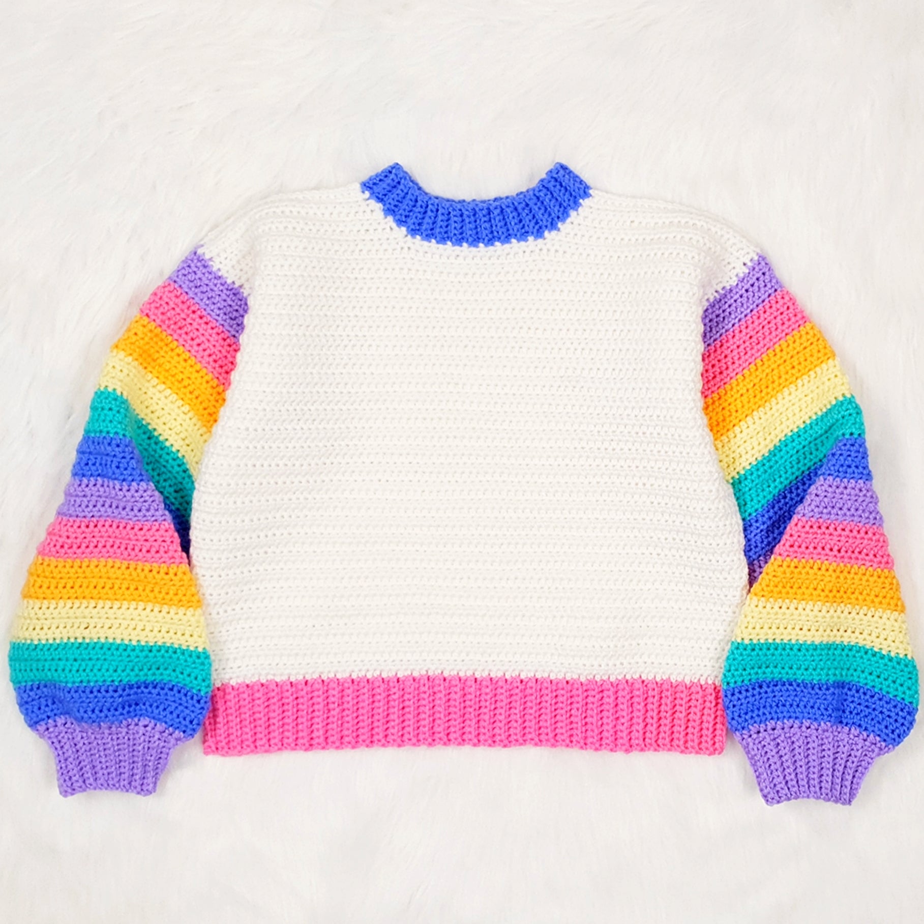 Crochet Pattern: The Rainbow Block Sweater