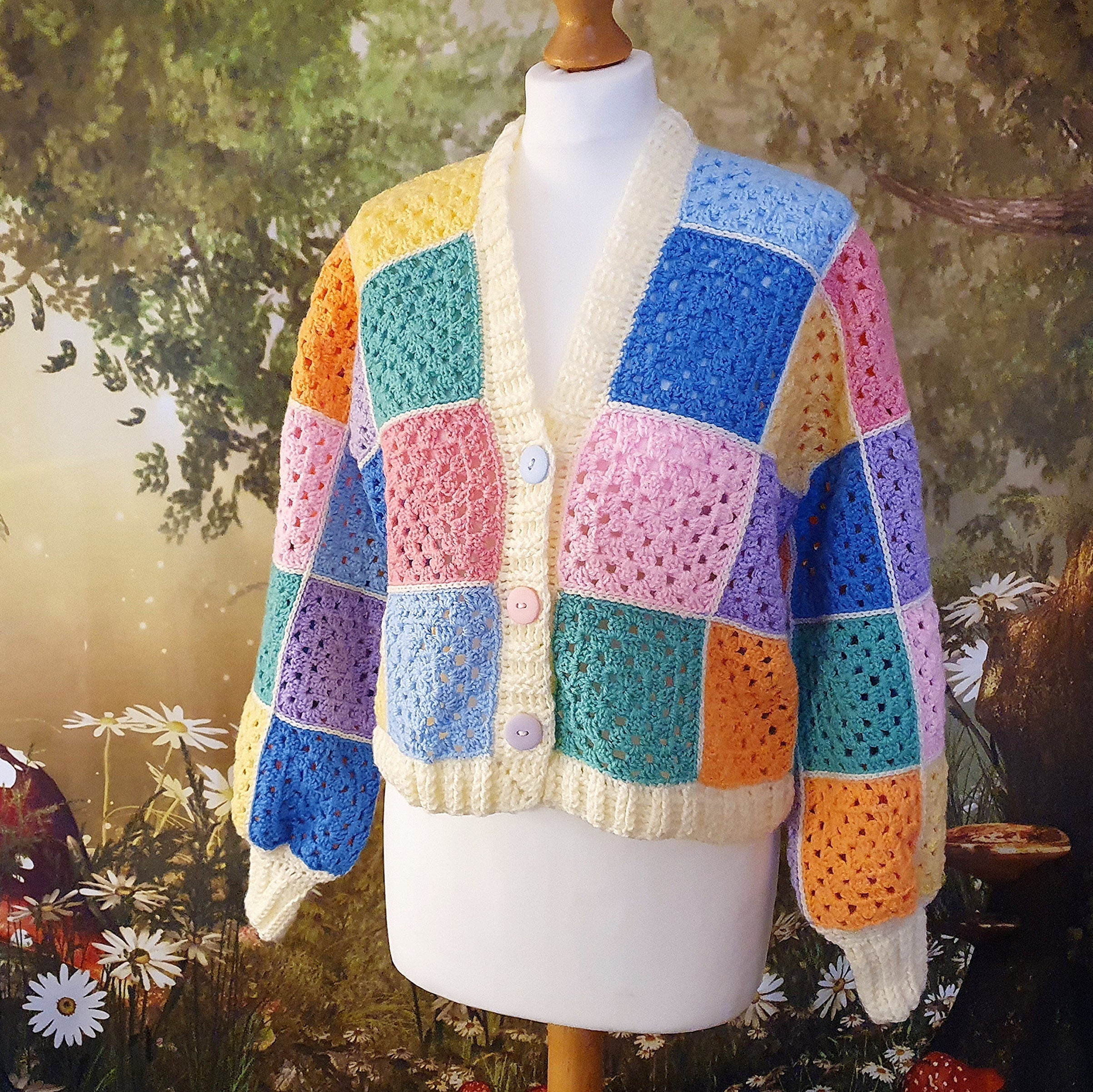 The Pastel Cottage Cardigan | One of a Kind