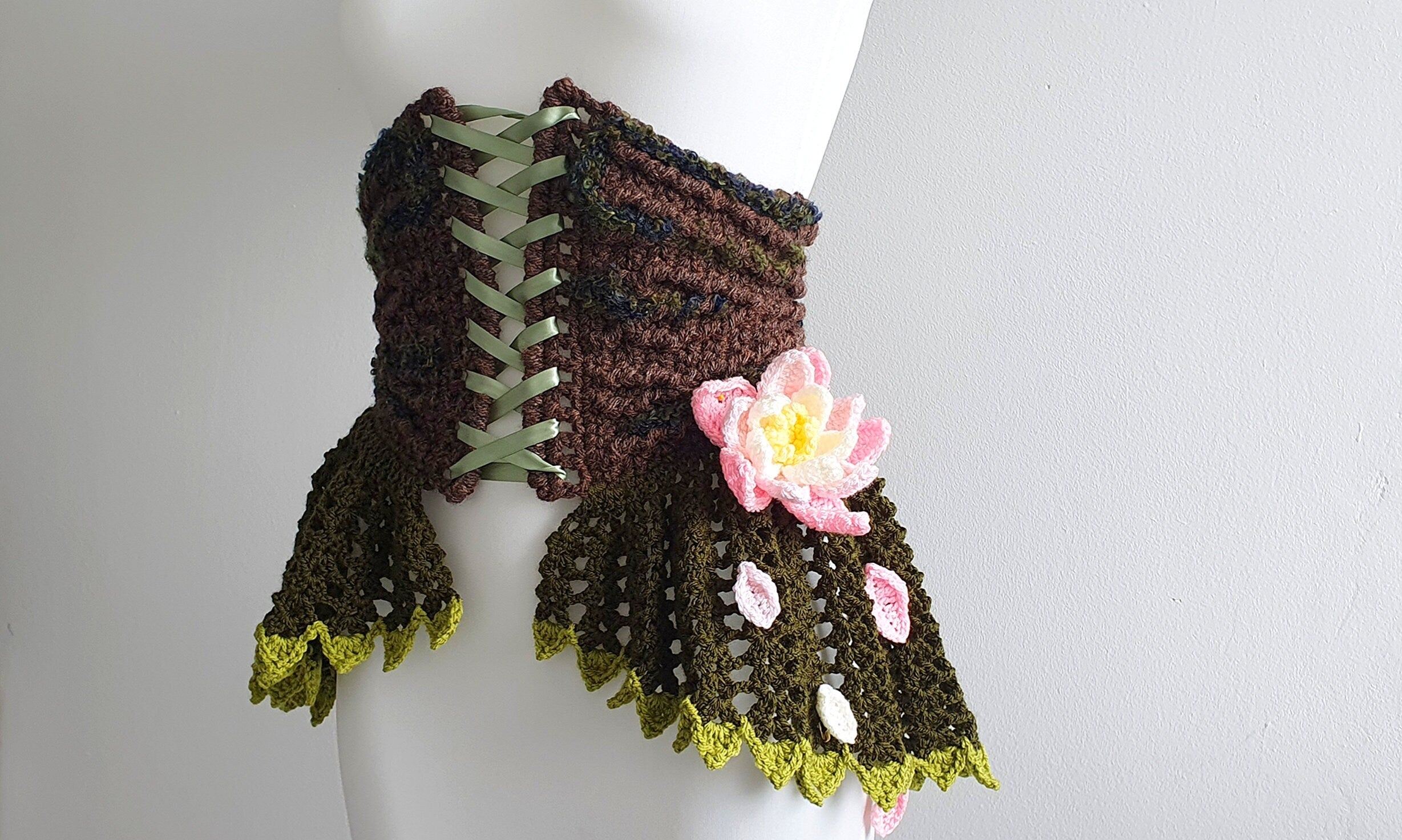 Crochet Pattern: The Ekho Set - Corset Belt & Attached Skirt Only