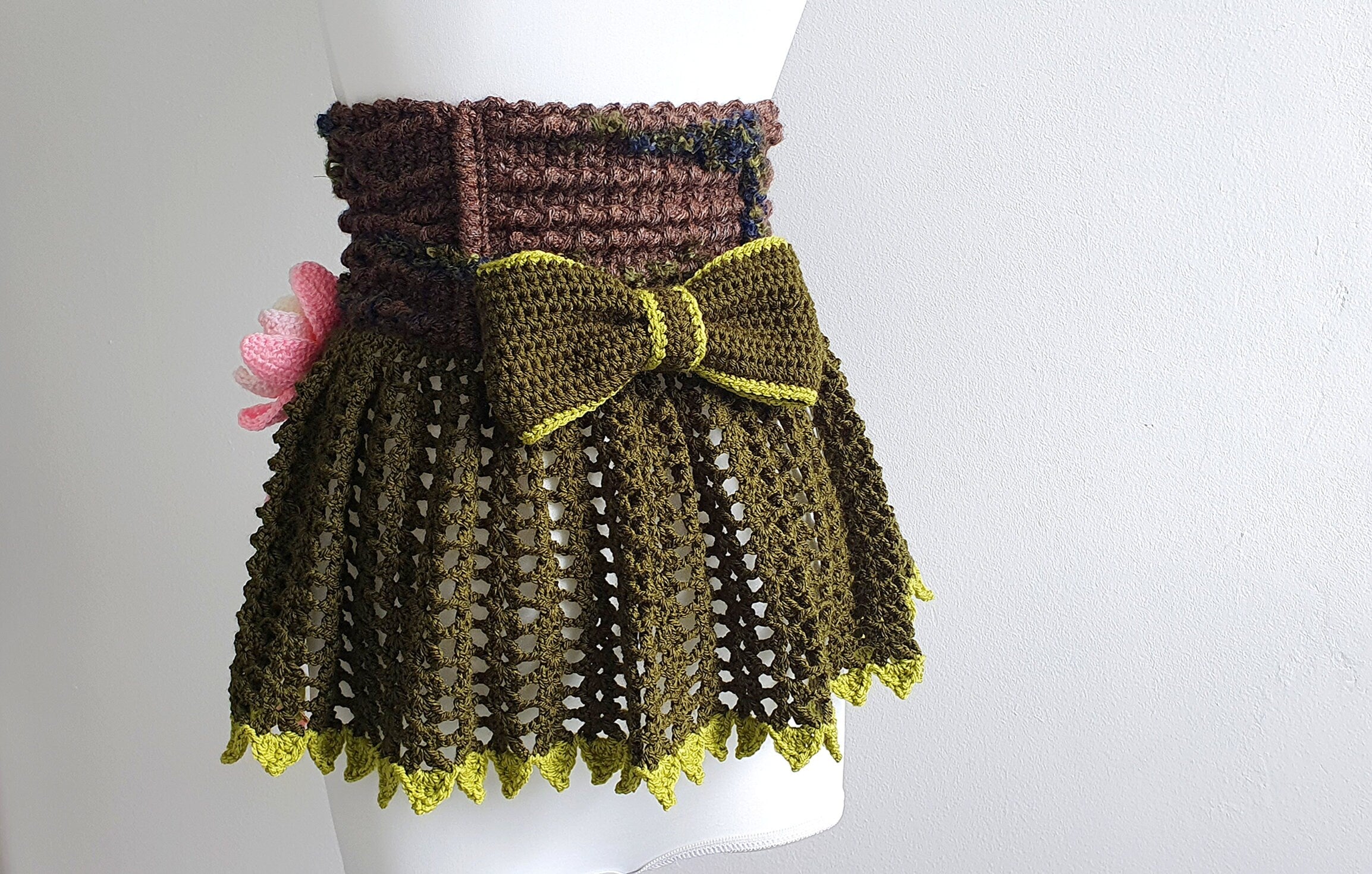 Crochet Pattern: The Ekho Set - Corset Belt & Attached Skirt Only