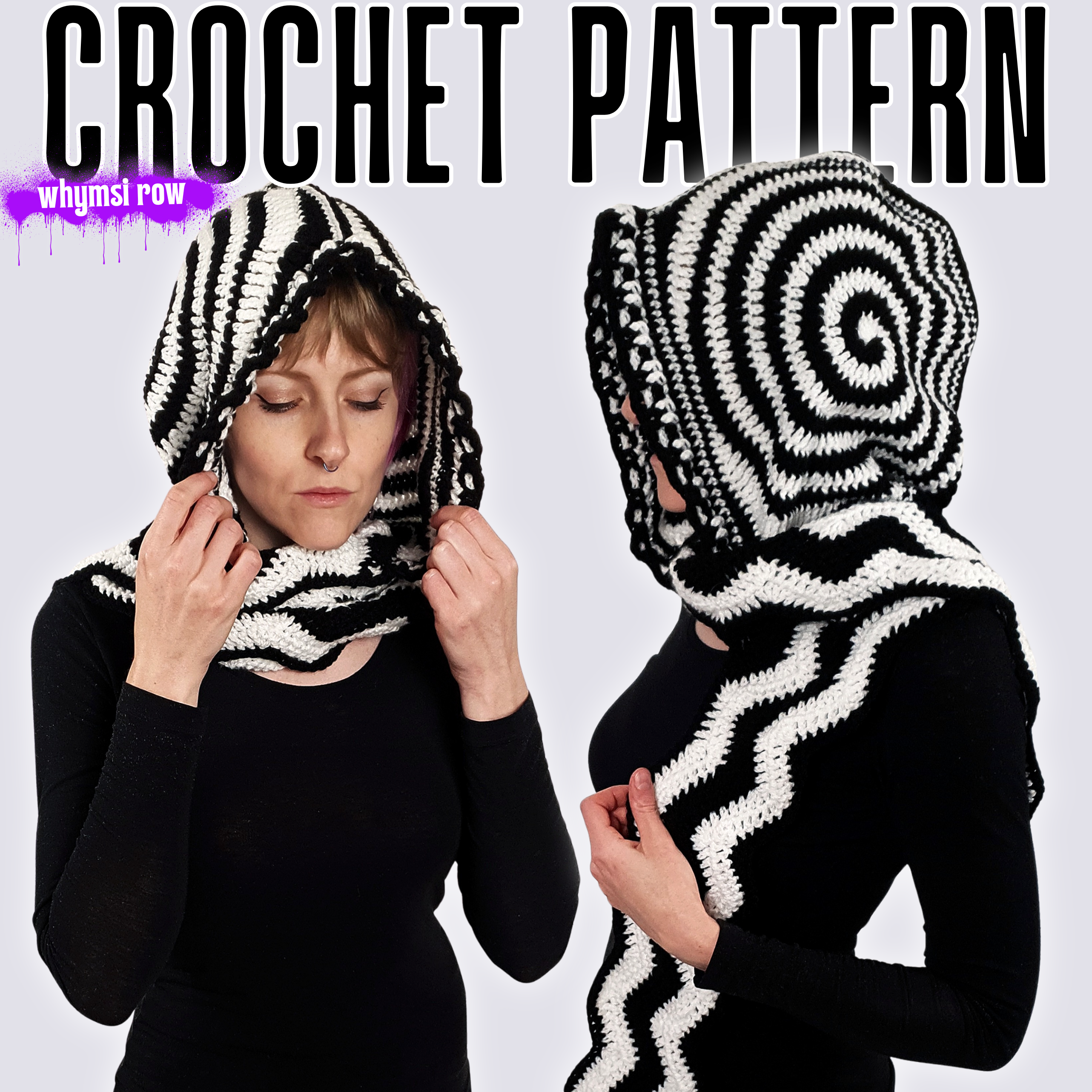 Crochet Pattern: The Mesmer Hooded Scarf